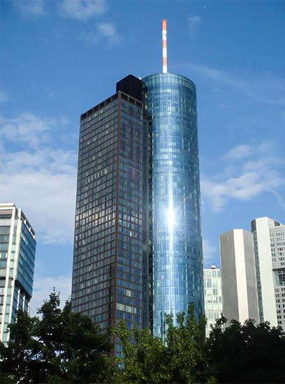main tower of frankfurt building 